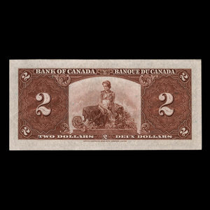 Canada, Banque du Canada, 2 dollars : 2 janvier 1937