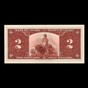 Canada, Banque du Canada, 2 dollars : 2 janvier 1937