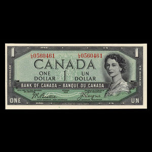 Canada, Banque du Canada, 1 dollar : 1954