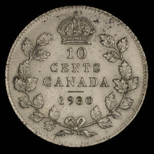 Canada, Georges V, 10 cents : 1930