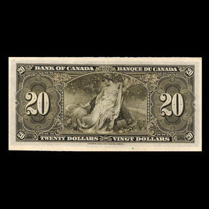 Canada, Banque du Canada, 20 dollars : 2 janvier 1937