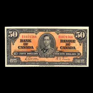 Canada, Banque du Canada, 50 dollars : 2 janvier 1937