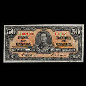 Canada, Banque du Canada, 50 dollars : 2 janvier 1937