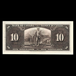 Canada, Banque du Canada, 10 dollars : 2 janvier 1937