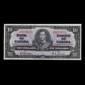 Canada, Banque du Canada, 10 dollars : 2 janvier 1937