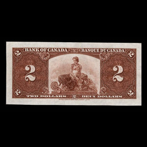 Canada, Banque du Canada, 2 dollars : 2 janvier 1937