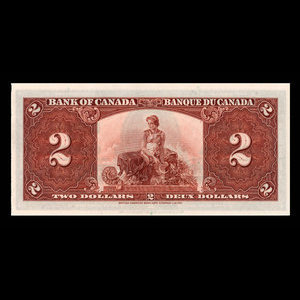 Canada, Banque du Canada, 2 dollars : 2 janvier 1937