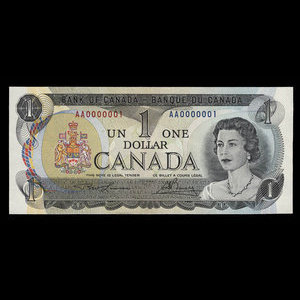 Canada, Banque du Canada, 1 dollar : 1973