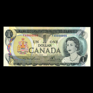 Canada, Banque du Canada, 1 dollar : 1973