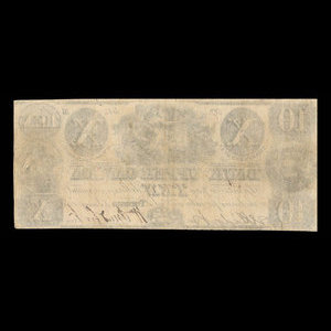 Canada, Bank of Upper Canada (York), 10 dollars : 1 janvier 1838