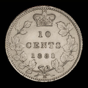 Canada, Victoria, 10 cents : 1881