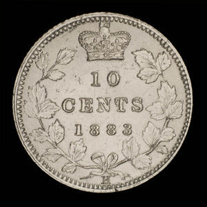 Canada, Victoria, 10 cents : 1883