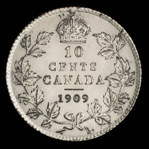 Canada, Édouard VII, 10 cents : 1909