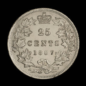 Canada, Victoria, 25 cents : 1887