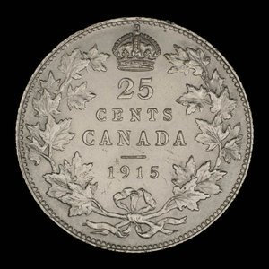 Canada, Georges V, 25 cents : 1915