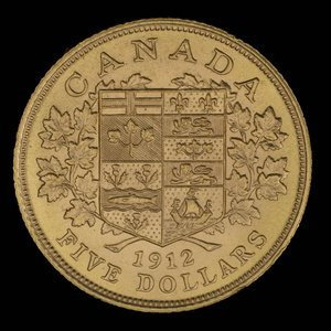 Canada, Georges V, 5 dollars : 1912