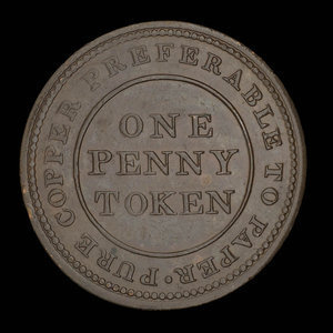 Canada, inconnu, 1 penny : 1814