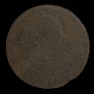 Canada, inconnu, 1/2 penny : 1838