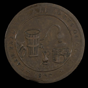 Canada, Thos. & Wm. Molson, 1/2 penny : 1837