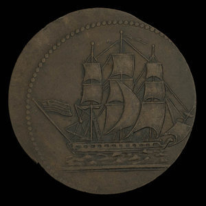 Canada, inconnu, 1/2 penny : 1835