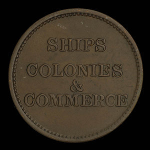 Canada, inconnu, 1/2 penny : 1835