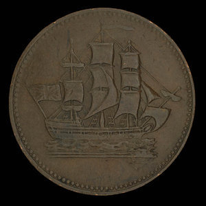 Canada, inconnu, 1/2 penny : 1835