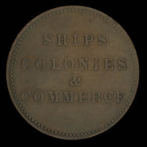 Canada, inconnu, 1/2 penny : 1835