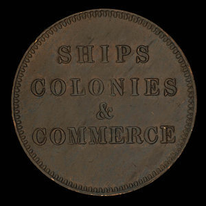 Canada, inconnu, 1/2 penny : 1835