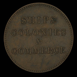 Canada, inconnu, 1/2 penny : 1835