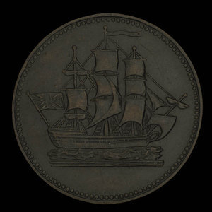 Canada, inconnu, 1/2 penny : 1835