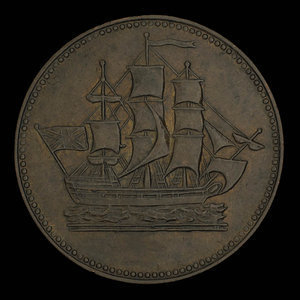 Canada, inconnu, 1/2 penny : 1835