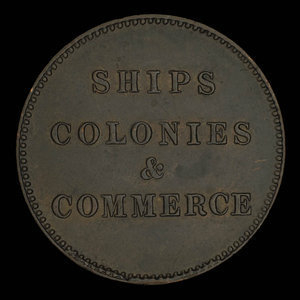 Canada, inconnu, 1/2 penny : 1835