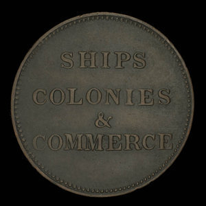 Canada, inconnu, 1/2 penny : 1835