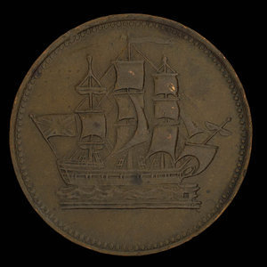 Canada, inconnu, 1/2 penny : 1835