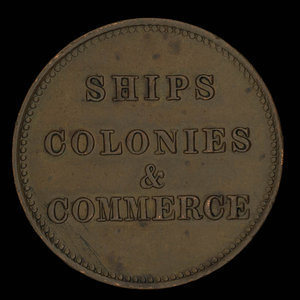 Canada, inconnu, 1/2 penny : 1835