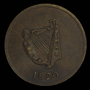 Canada, inconnu, 1/2 penny : 1820