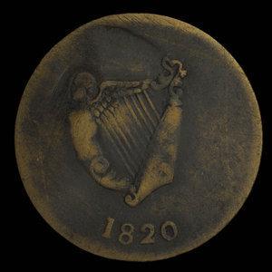 Canada, inconnu, 1/2 penny : 1820