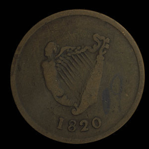 Canada, inconnu, 1/2 penny : 1820