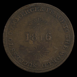 Canada, inconnu, 1/2 penny : 1816