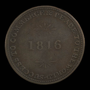 Canada, inconnu, 1/2 penny : 1816