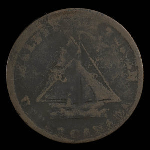 Canada, inconnu, 1/2 penny : 1815