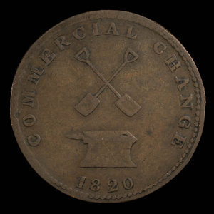 Canada, inconnu, 1/2 penny : 1820