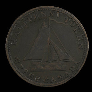 Canada, inconnu, 1/2 penny : 1820