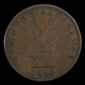 Canada, inconnu, 1/2 penny : 1820