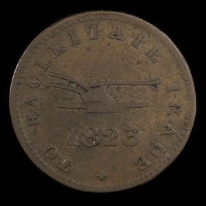 Canada, inconnu, 1/2 penny : 1823