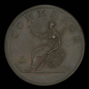 Canada, inconnu, 1/2 penny : 1813