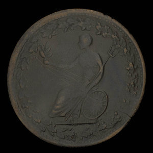 Canada, inconnu, 1/2 penny : 1837