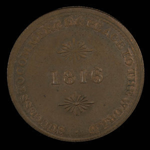 Canada, inconnu, 1/2 penny : 1816