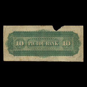 Canada, Pictou Bank, 10 dollars : 2 janvier 1882