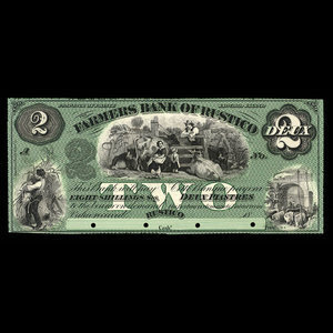 Canada, Farmers Bank of Rustico, 2 dollars : 1864